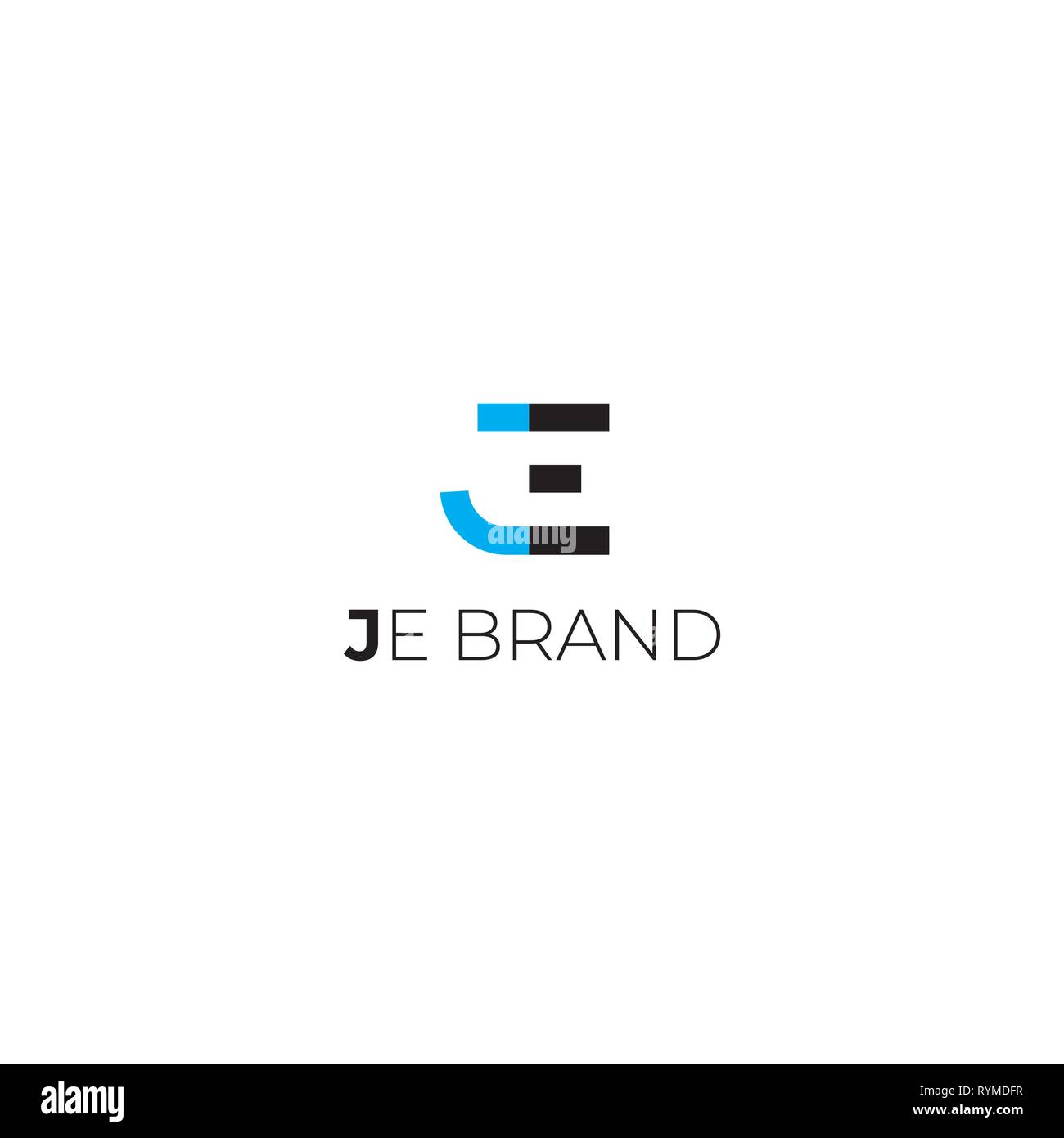 J,E letters vector logo. JE letters emblem Stock Vector