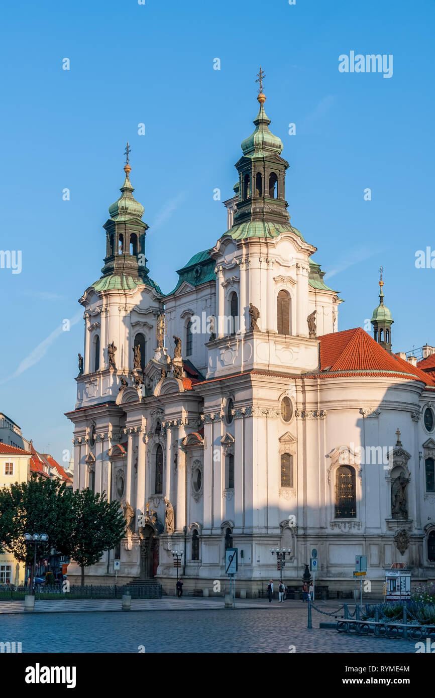 St. Nicholas Church in the old town of Prague. Stock Photo