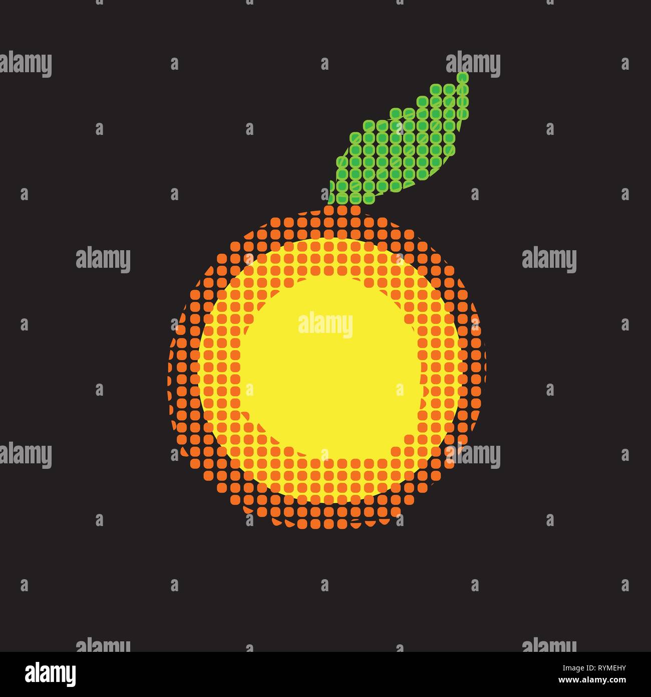 Orange vector logo. Orange design element. Orange icon Stock Vector
