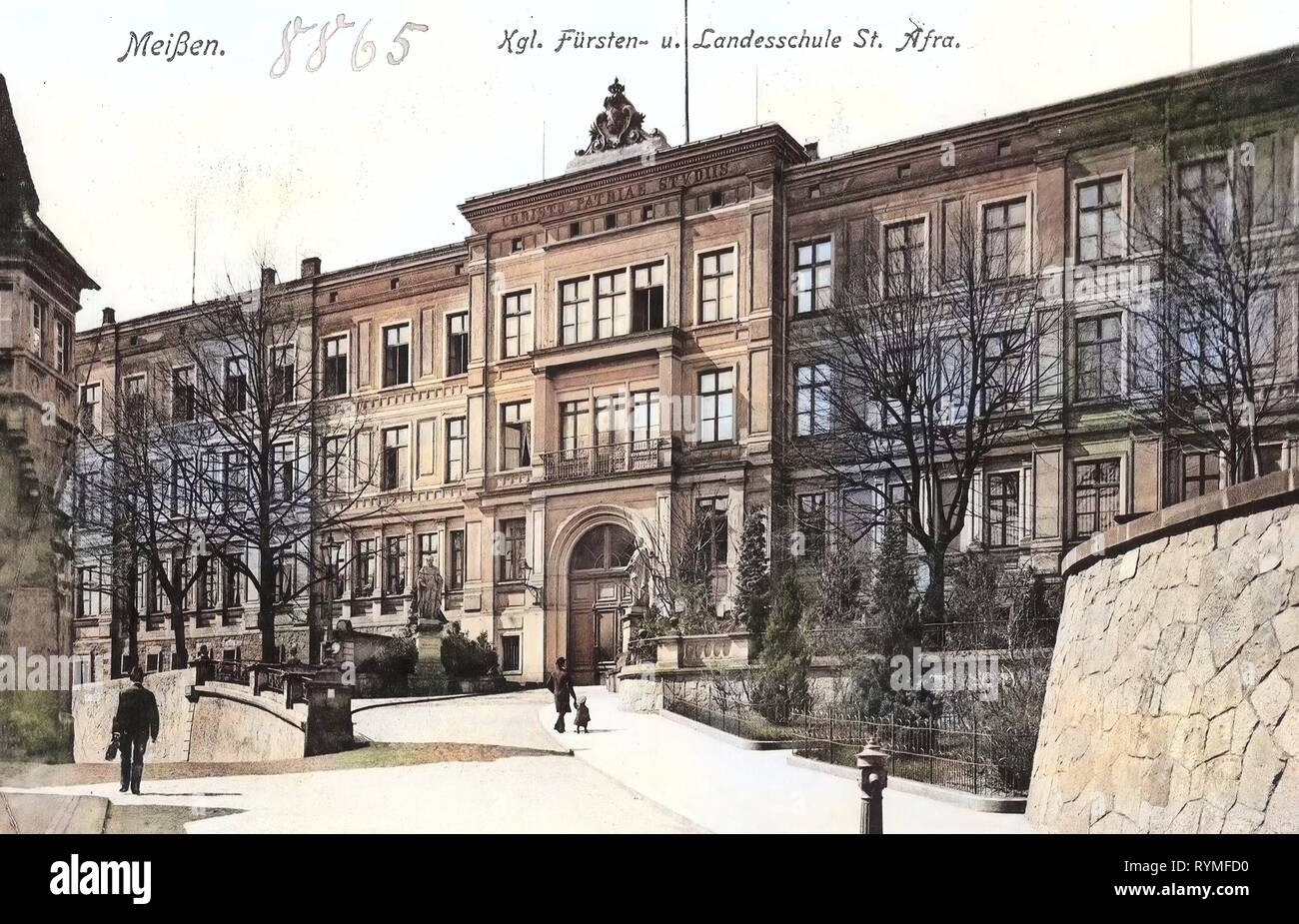 Sächsisches Landesgymnasium Sankt Afra, 1907, Meißen, Fürsten & Landesschule St. Afra, Germany Stock Photo