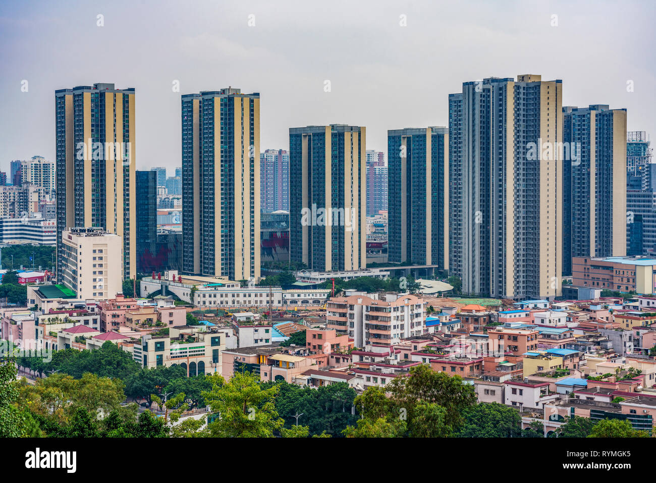 FOSHAN, CHINA, OCTOBER 21 View of high rise apartment buildings in the