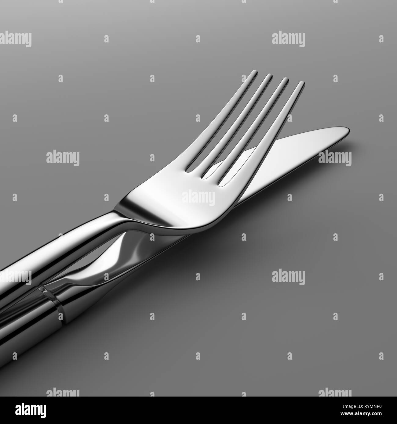 Knife and fork Stock Photo