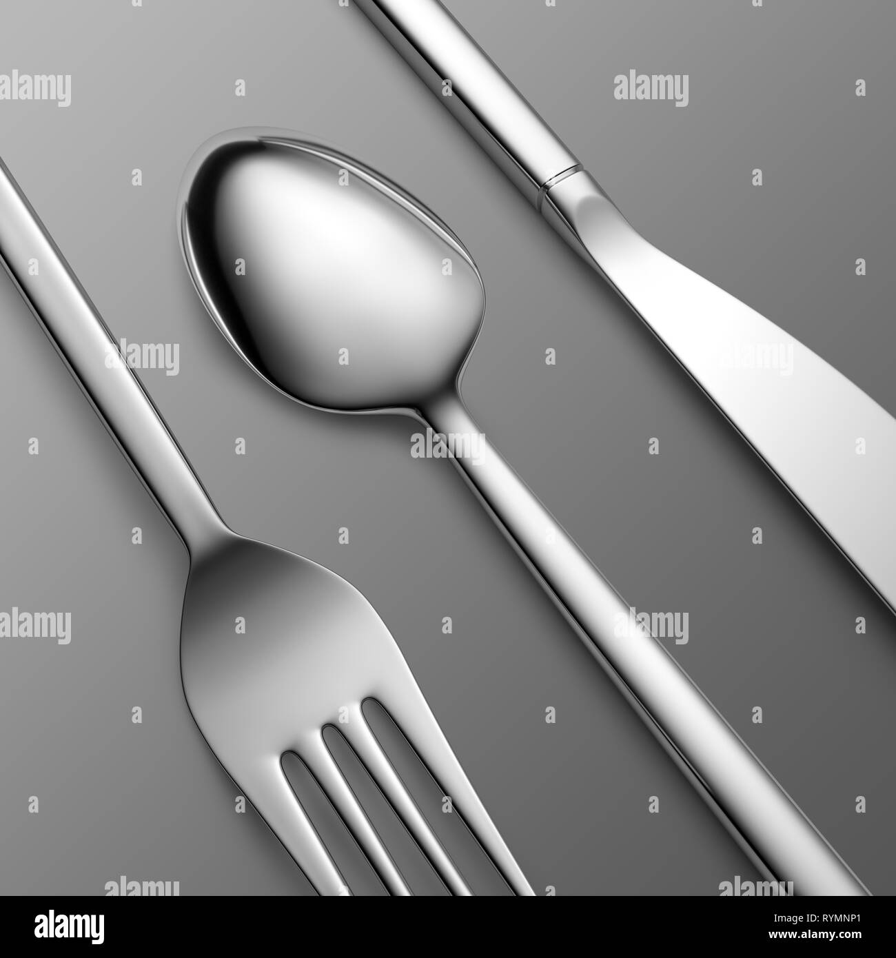 Knife. Fork. Spoon Stock Photo
