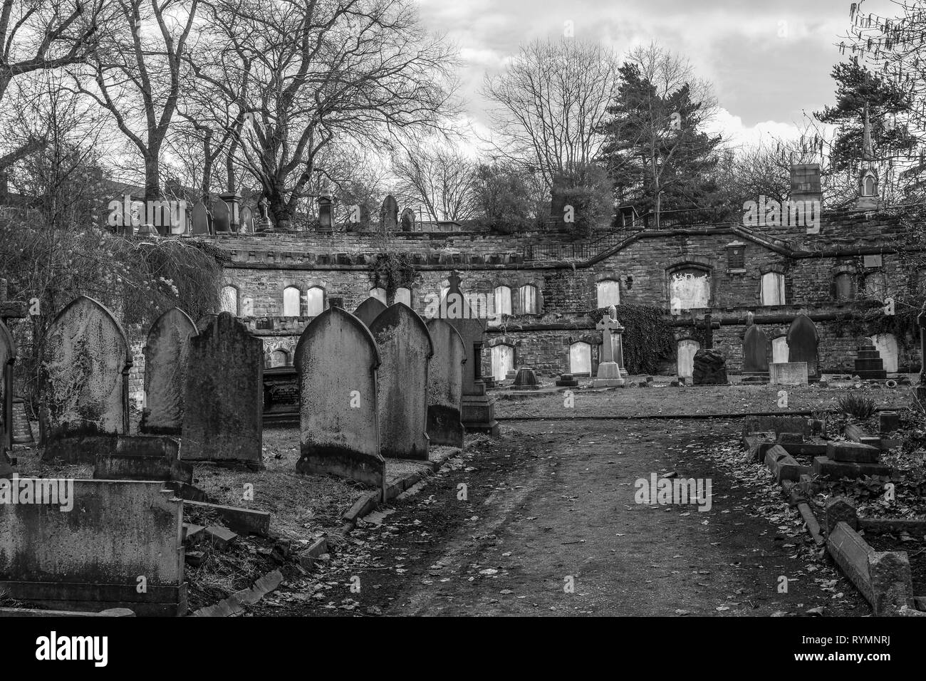 Catacombs at Warstone Lane Cemetery, Jewellery Quarter, Birmingham UK Stock Photo
