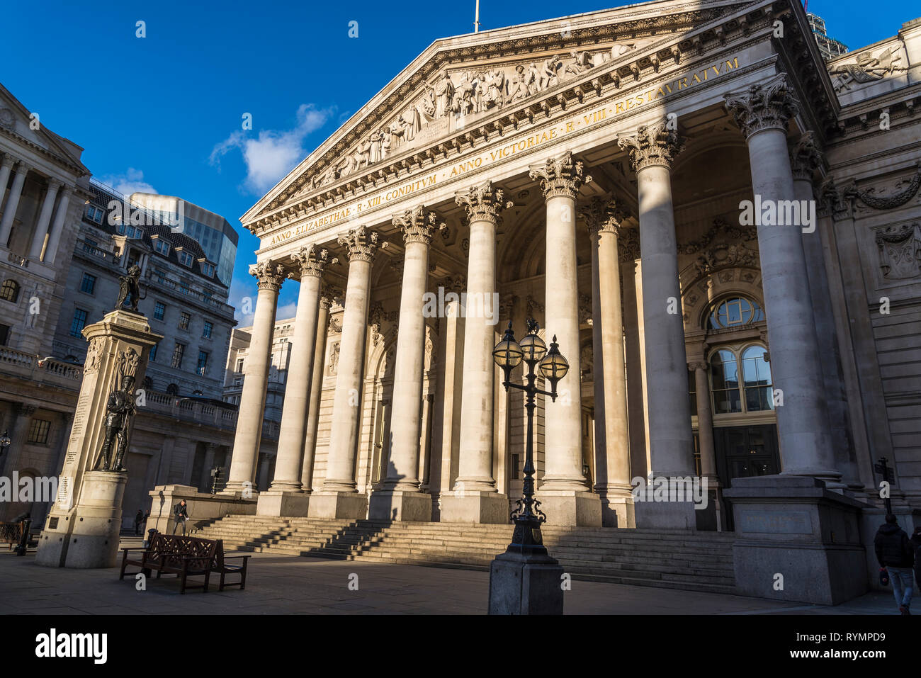 The Neo-classical Facade Of The Royal Exchange Building, Built In The 