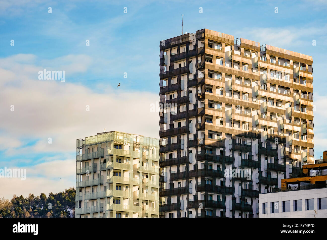 Modern apartment building in Oslo downtown Stock Photo Alamy