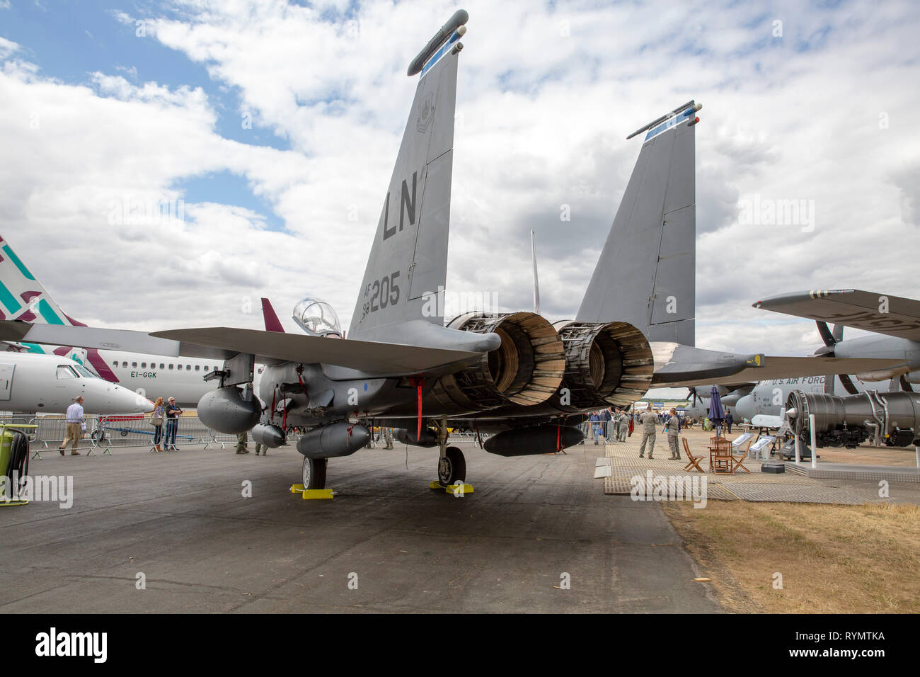 The Rear View Of A Mcdonnell Douglas F 15 Eagle Stock Photo Alamy