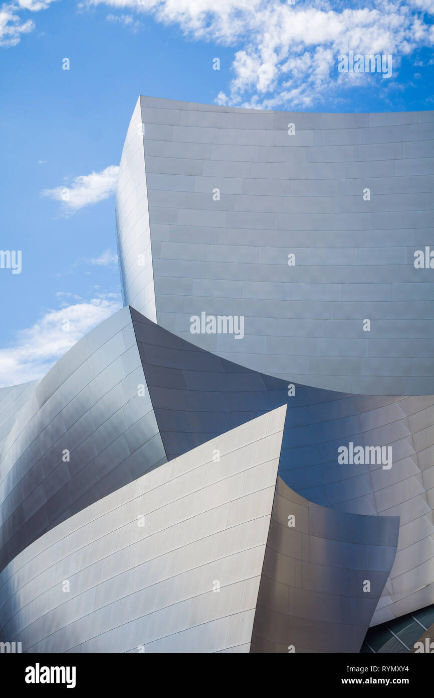 Abstract of the Walt Disney Concert Hall in Los Angeles Stock Photo