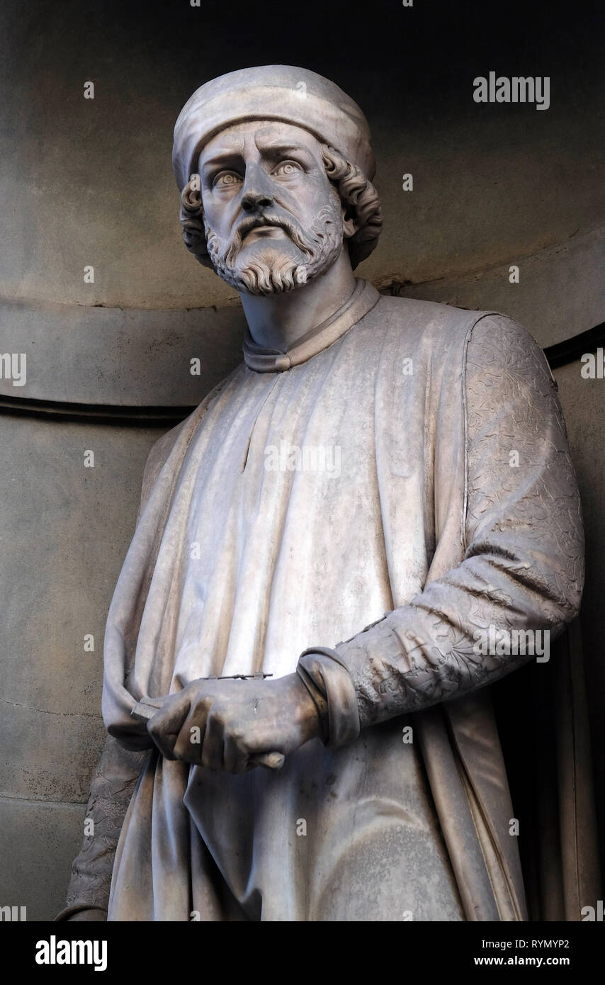 Donatello, statue in the Niches of the Uffizi Colonnade in Florence