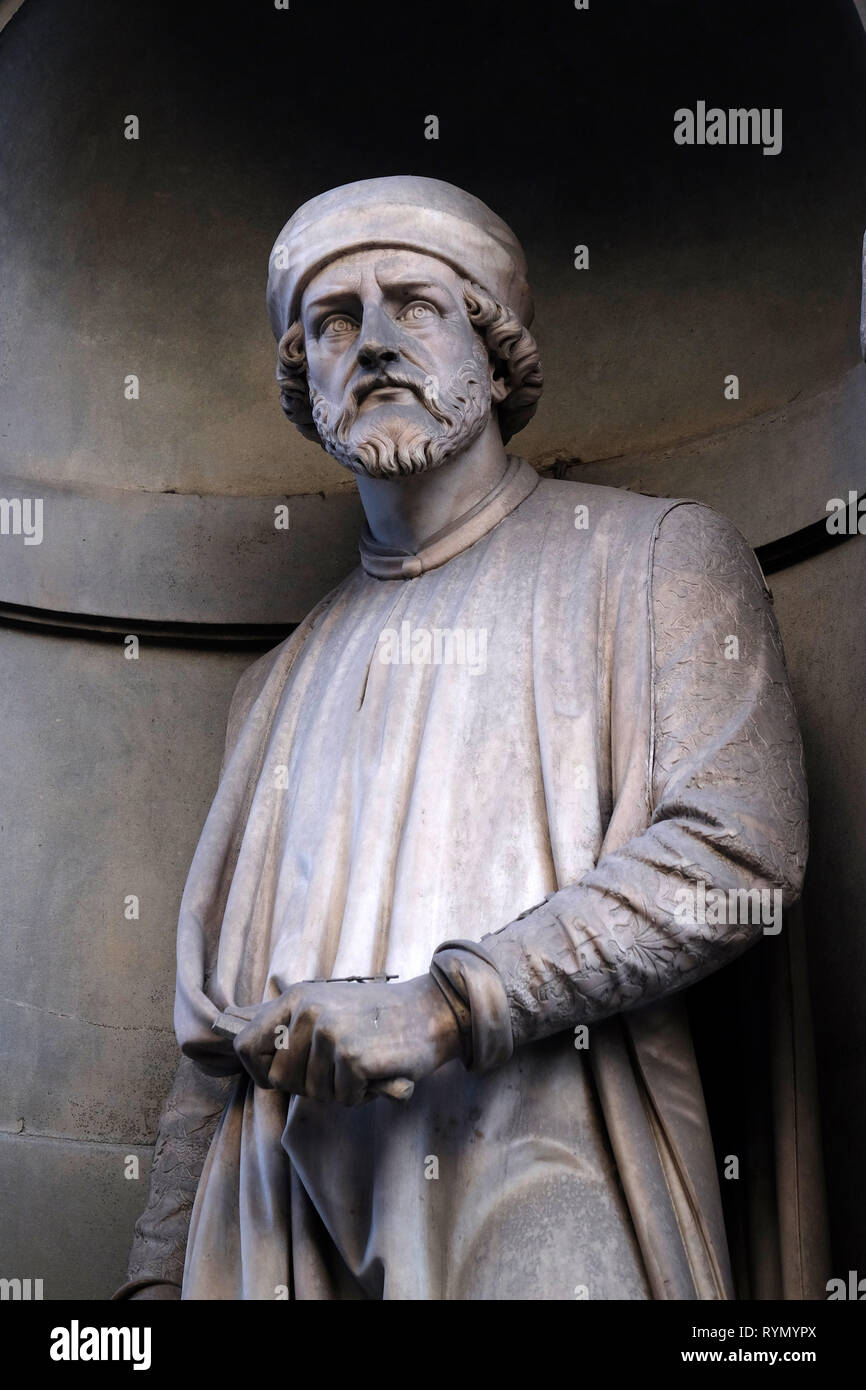 Donatello, statue in the Niches of the Uffizi Colonnade in Florence