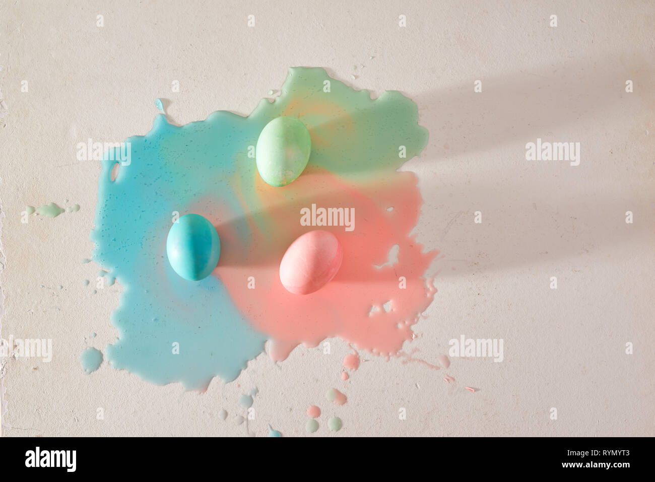 Process of dyeing easter eggs Stock Photo Alamy