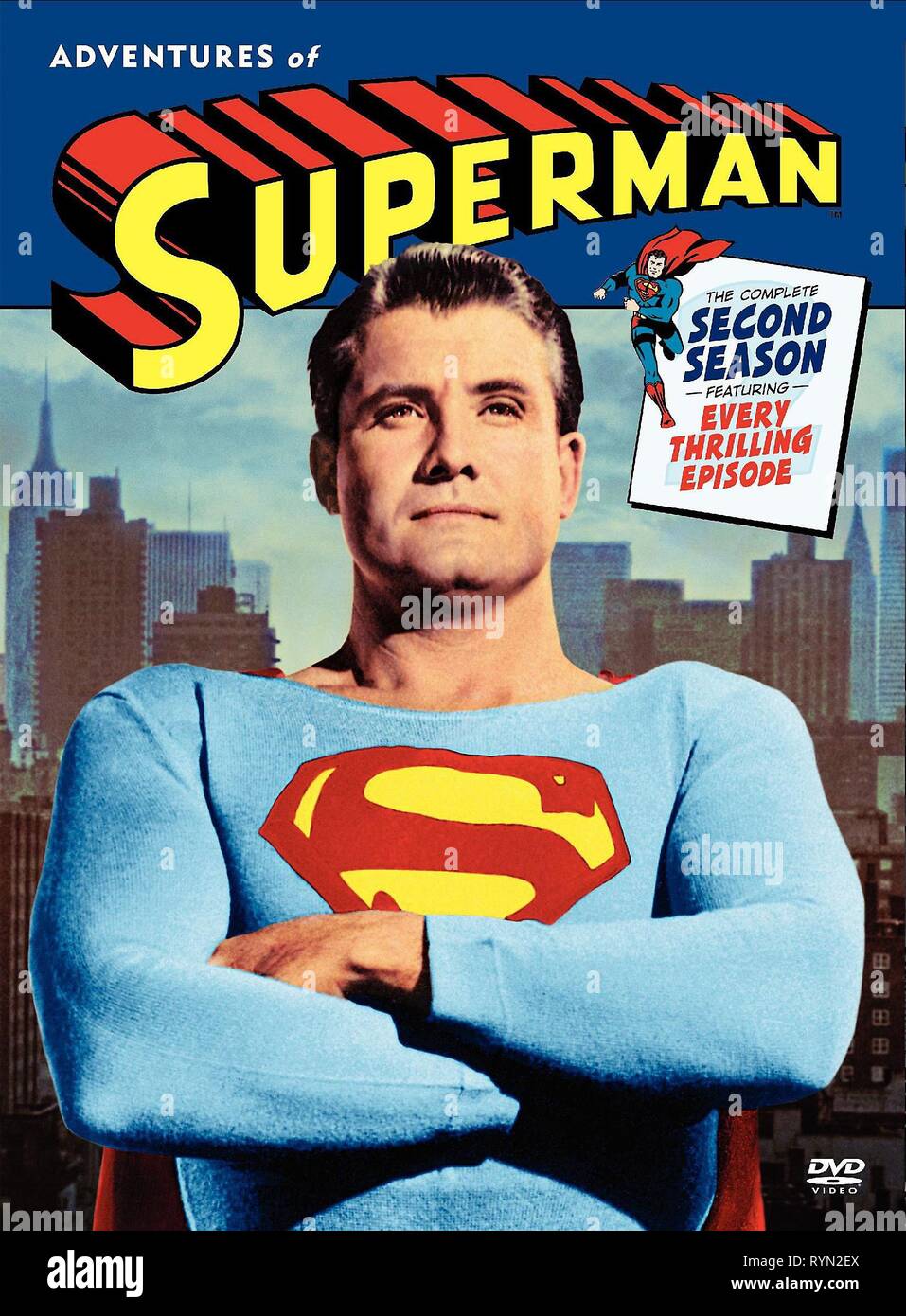 GEORGE REEVES POSTER, ADVENTURES OF SUPERMAN, 1952 Stock Photo