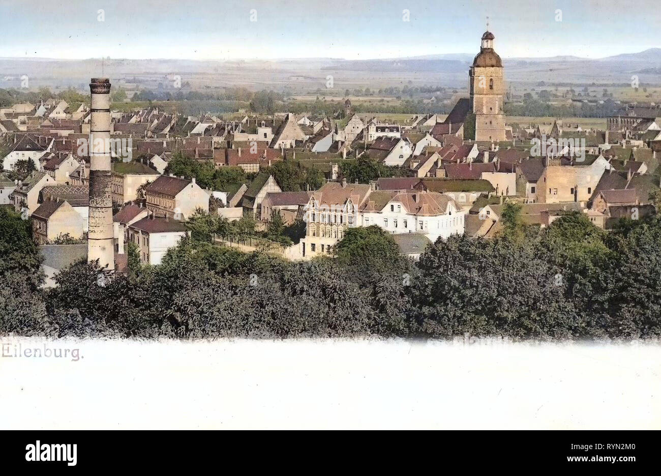Nikolaikirche (Eilenburg), 1903, Landkreis Nordsachsen, Eilenburg, Germany Stock Photo