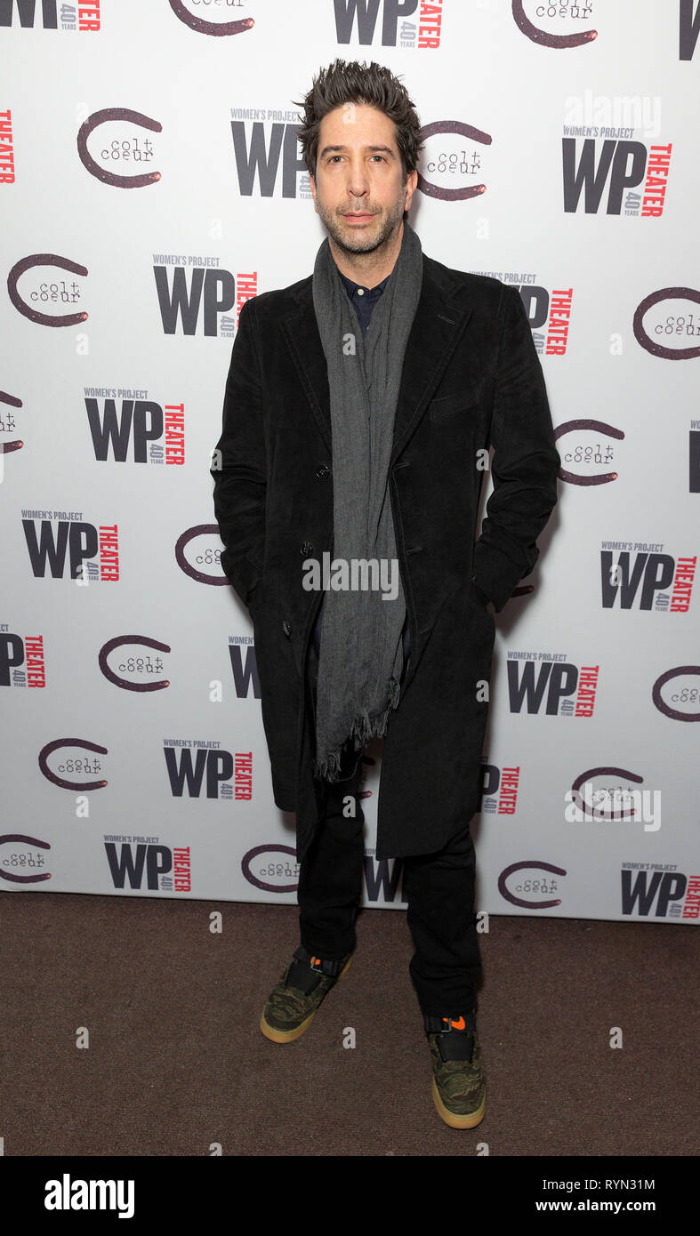 New York, United States. 13th Mar, 2019. David Schwimmer attends play premeire Hatef**k at WP Theater Credit: Lev Radin/Pacific Press/Alamy Live News Stock Photo