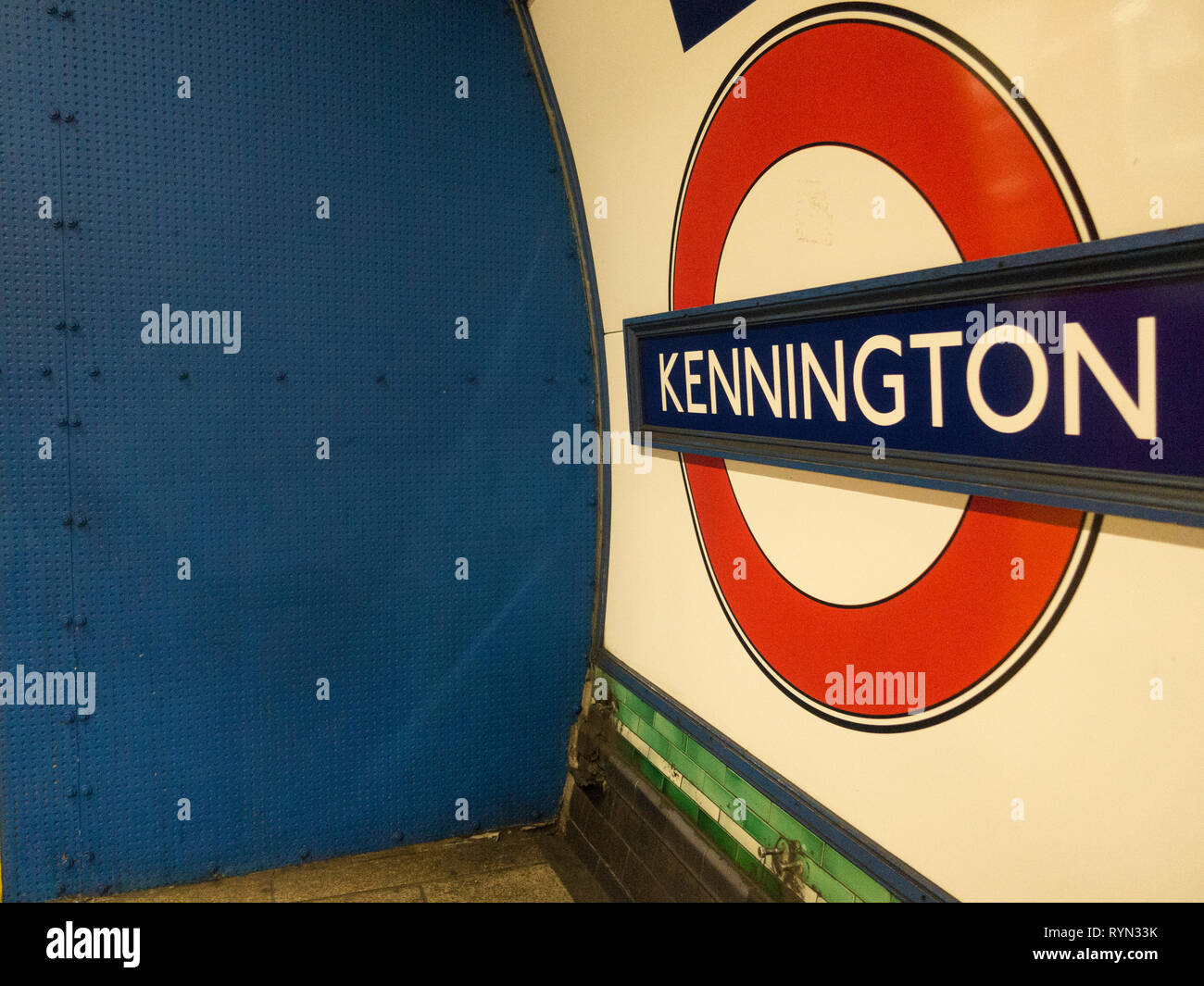 Kennington Tube Station sign Stock Photo