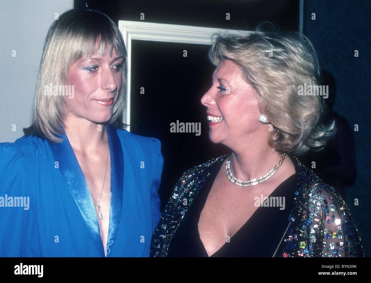 Martina Navratilova and Dinah Shore 1986 Photo By John Barrett/PHOTOlink Stock Photo