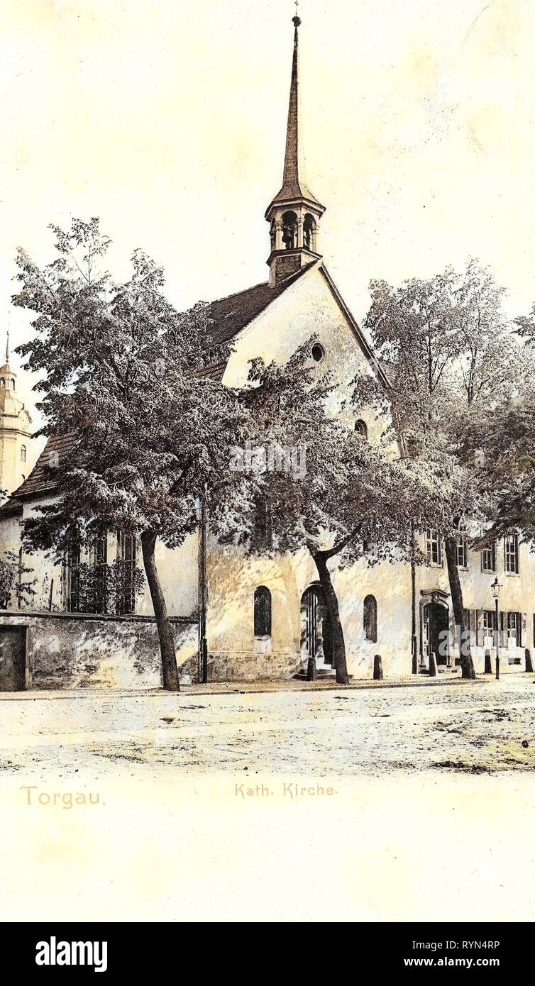 Katholische Kirche Torgau, 1904, Landkreis Nordsachsen, Torgau, Katholische Kirche, Germany Stock Photo