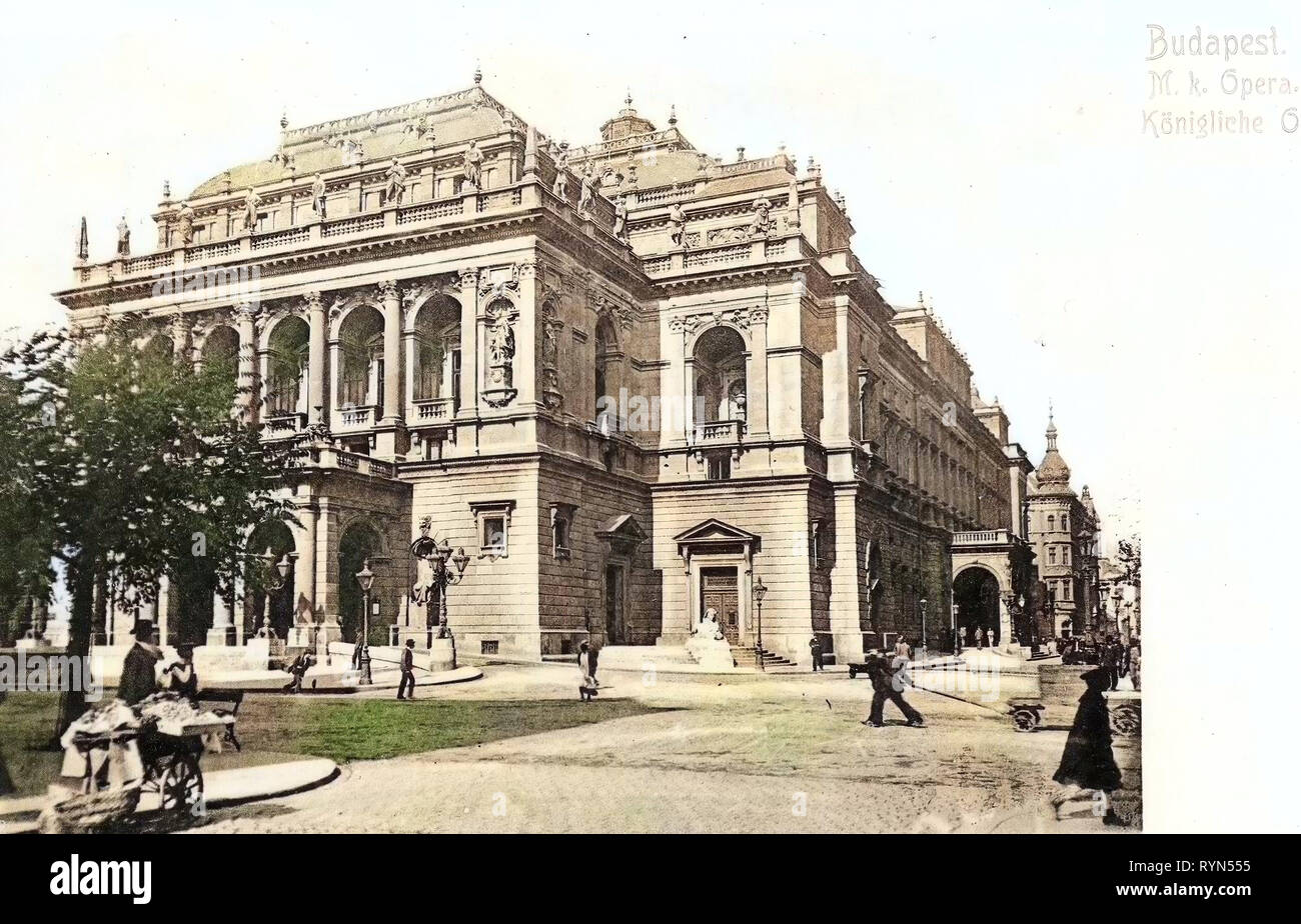 Historical images of the Hungarian State Opera House, 1904, Budapest, Königliche Oper, Hungary Stock Photo