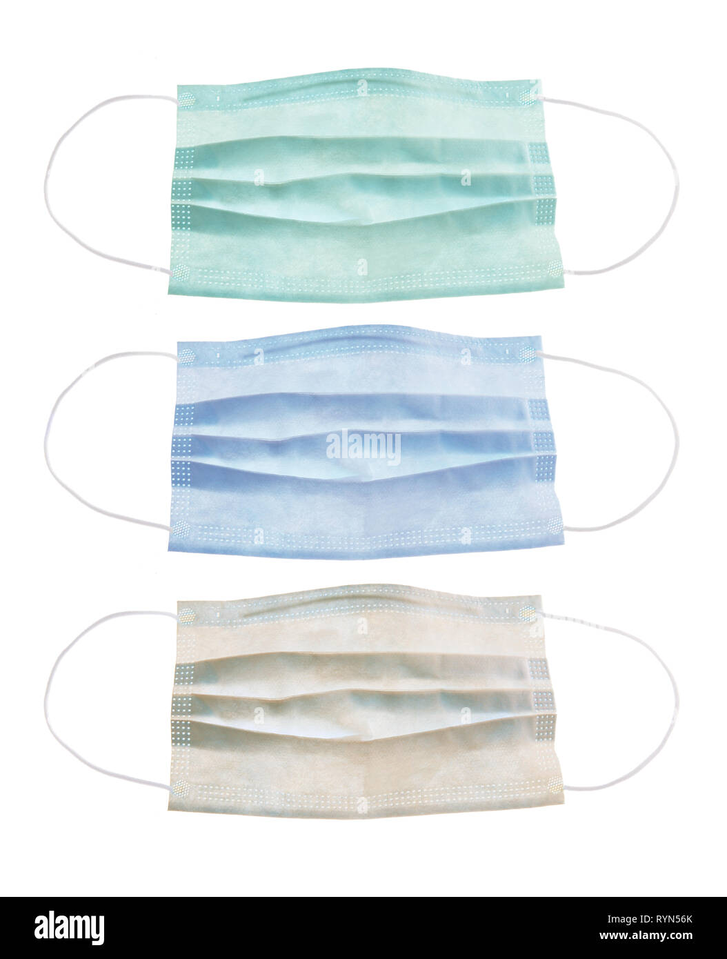 Disposable Face Masks on White Background Stock Photo Alamy