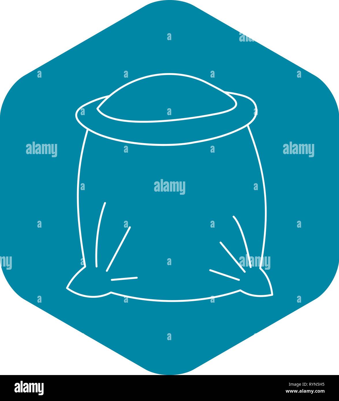 Bag full of flour icon, outline style Stock Vector Image & Art - Alamy