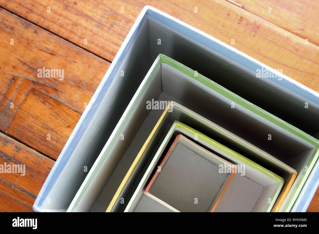 Close up of Cardboard Boxes Stock Photo