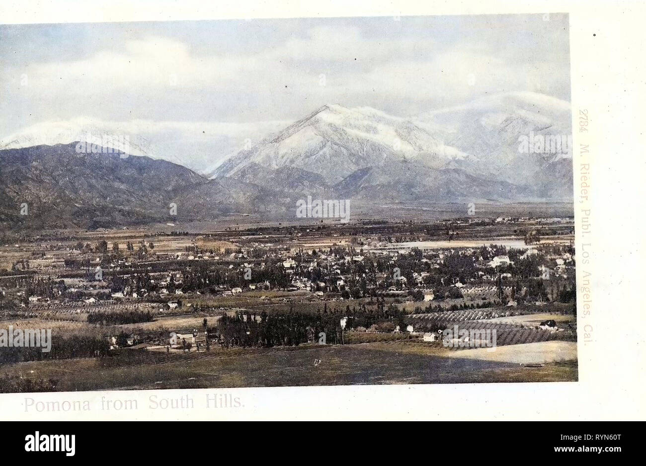 Buildings in Pomona, California, 1904, Pomona, Pomona from South Hills', United States of America Stock Photo