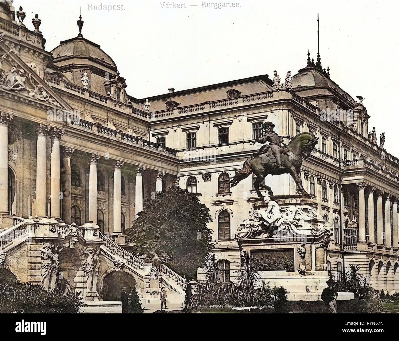 Hungarian National Gallery, Prince Eugene monument, Budapest, 1904, Burggarten, Hungary Stock Photo