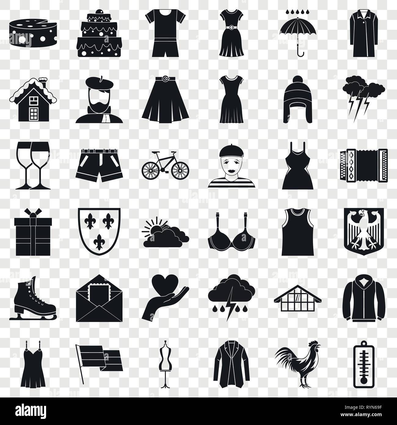 Season clothes icons set, simple style Stock Vector Image & Art - Alamy