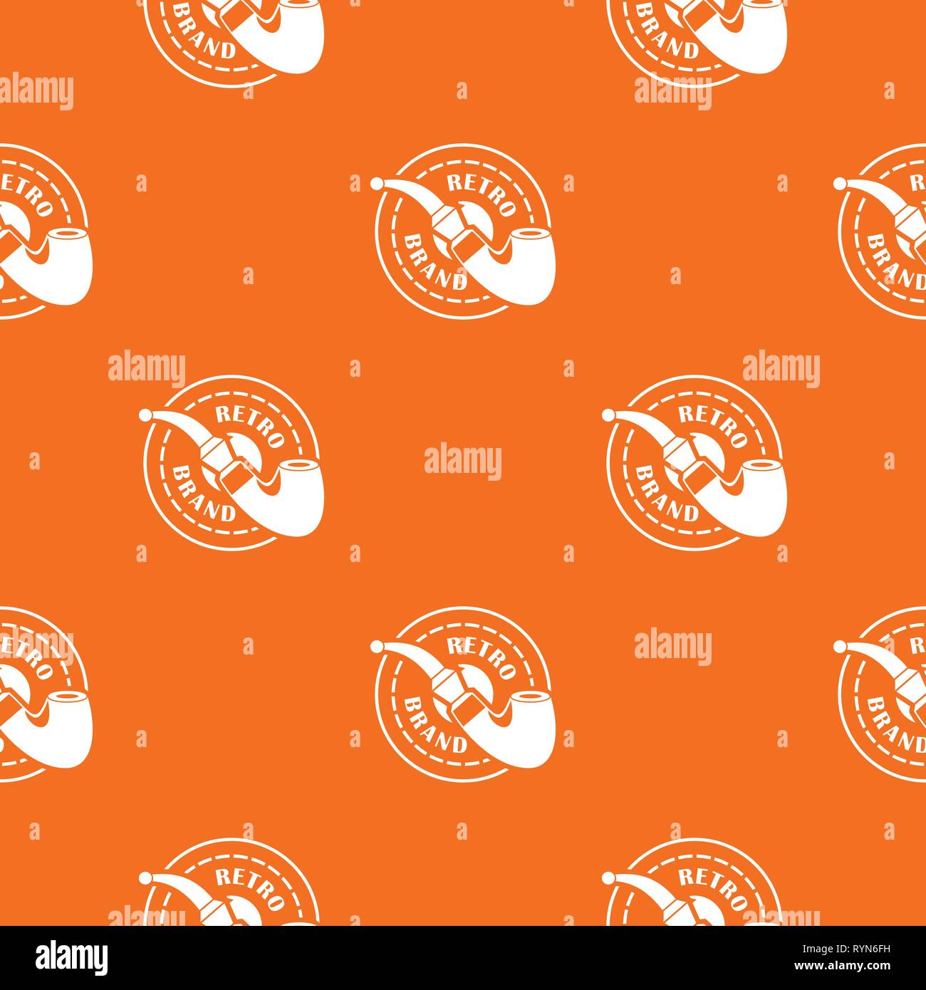 Retro brand pattern vector orange Stock Vector Image & Art - Alamy