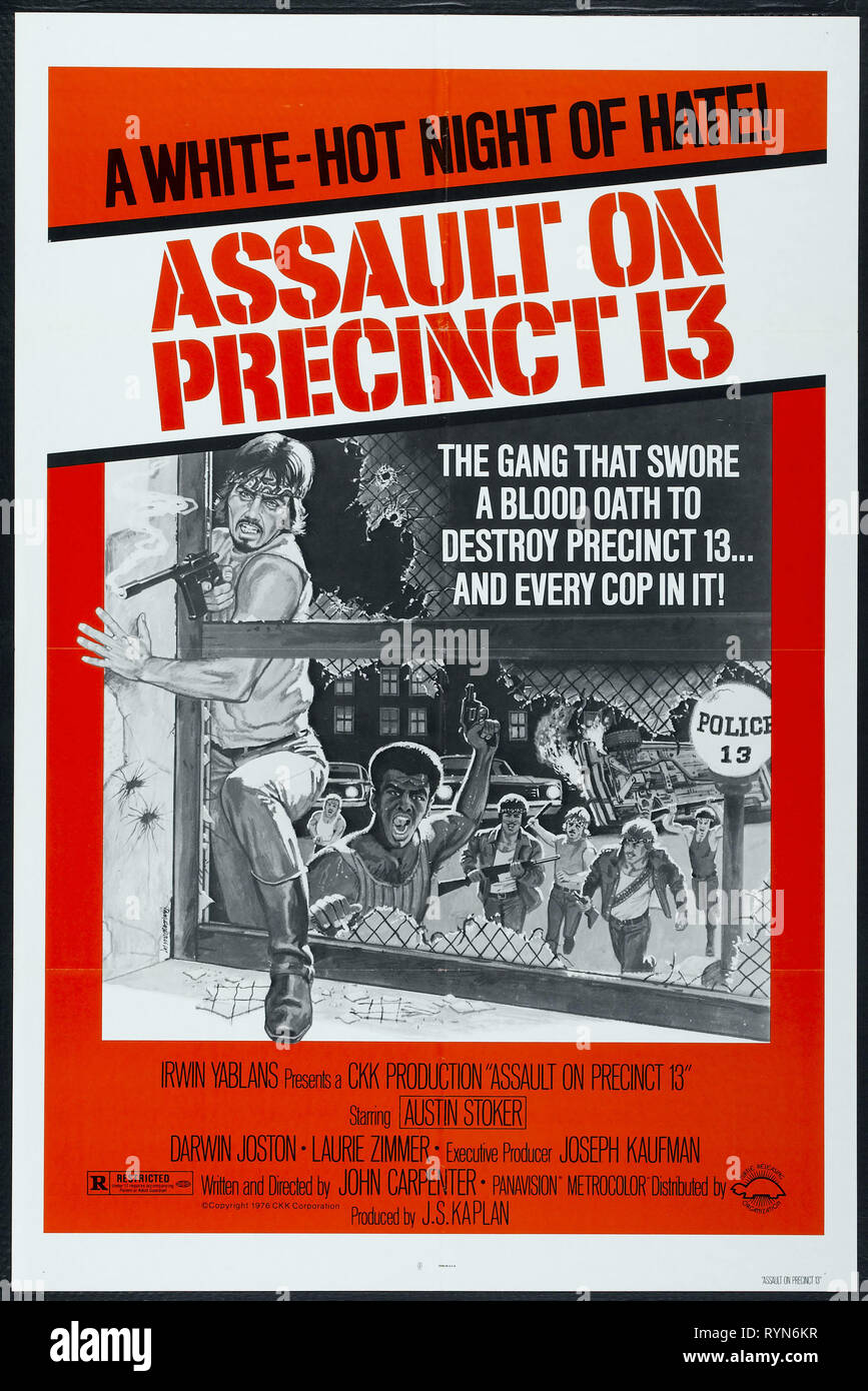 FILM POSTER, ASSAULT ON PRECINCT 13, 1976 Stock Photo