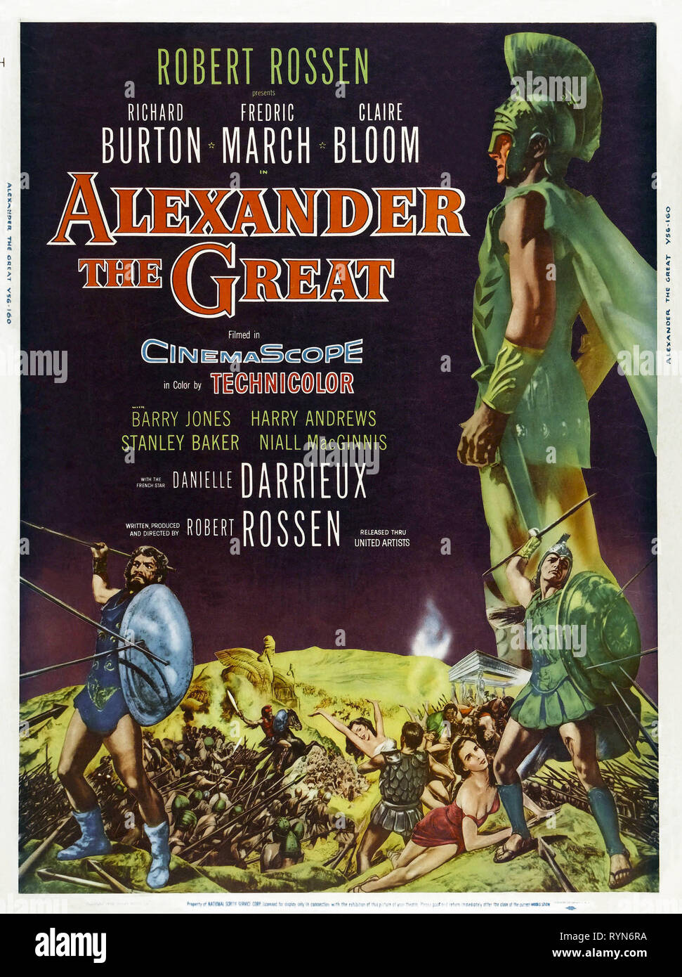 FILM POSTER, ALEXANDER THE GREAT, 1956 Stock Photo Alamy