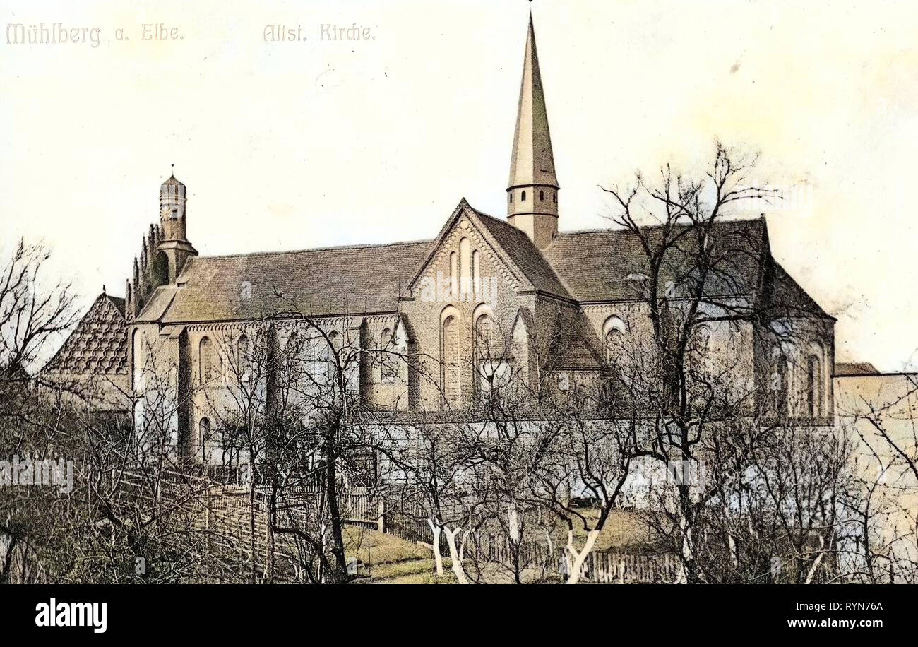Klosterkirche St. Maria (Mühlberg an der Elbe), 1905, Brandenburg, Mühlberg, Altstädtische Kirche Stock Photo