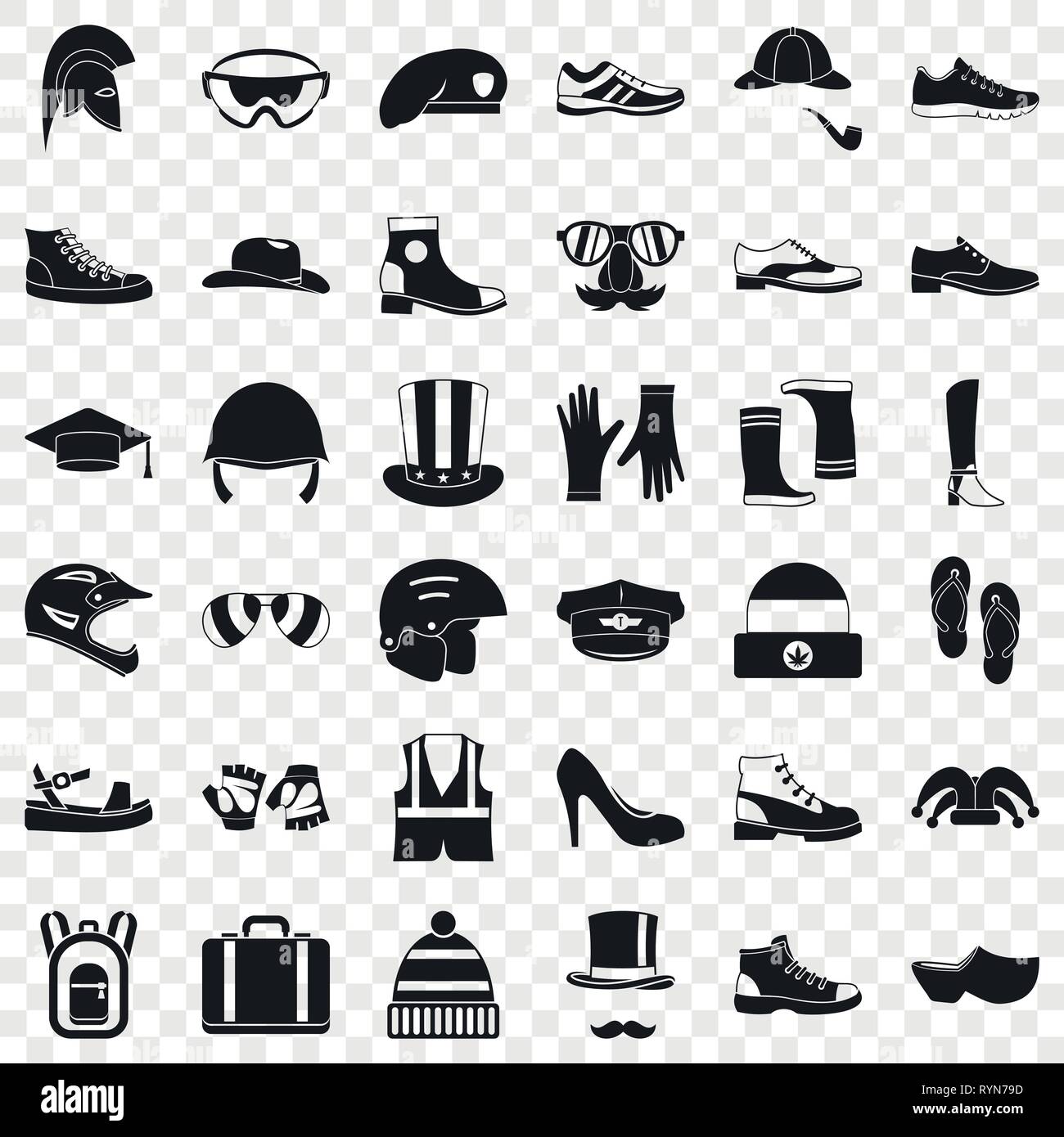 Fashion icons set, simple style Stock Vector Image & Art Alamy