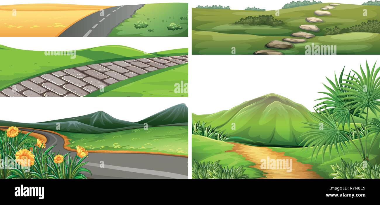 A nature park landscape illustration Stock Vector Image & Art - Alamy