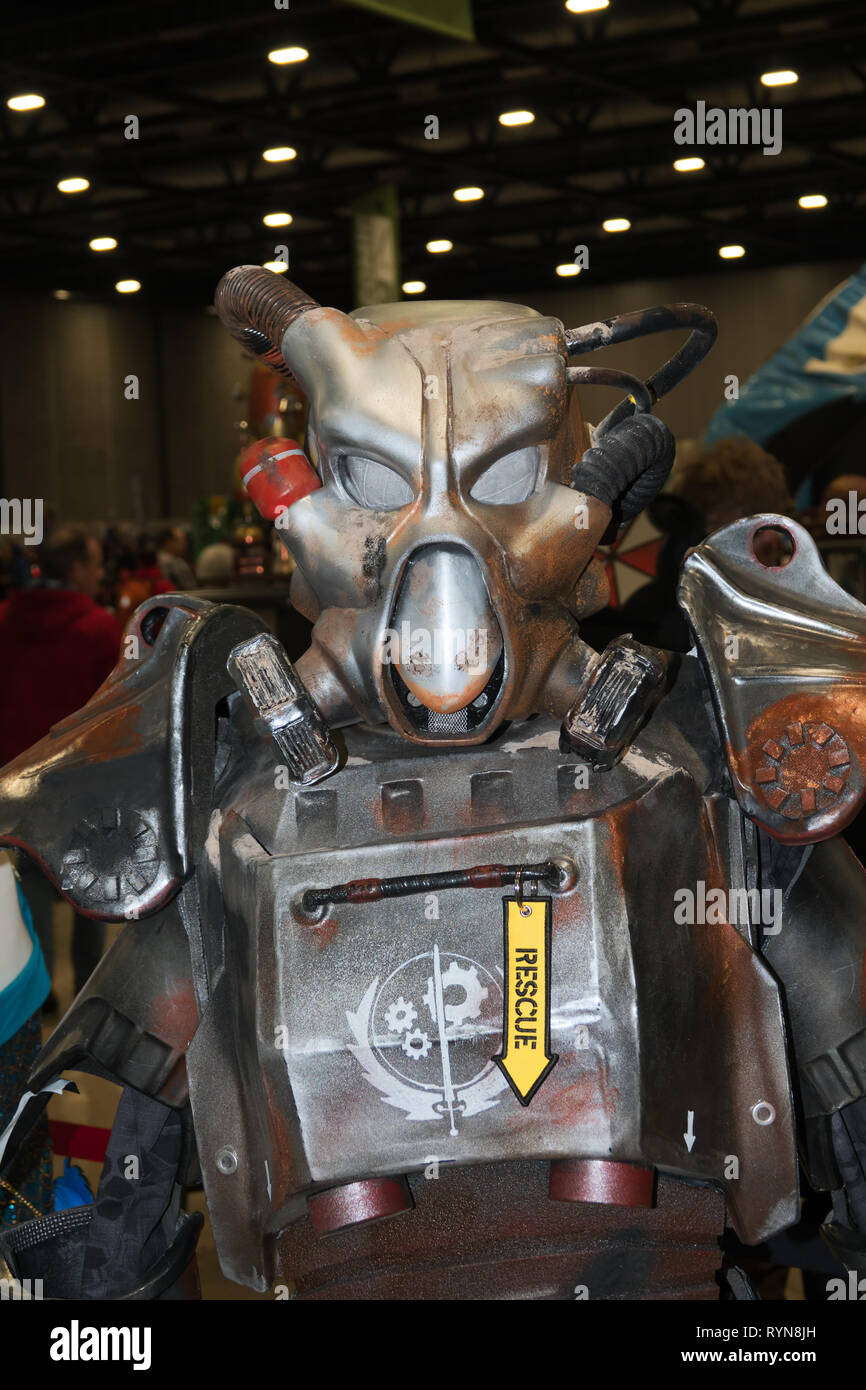 Steampunk costume at Comic Con Liverpool 2019 Stock Photo