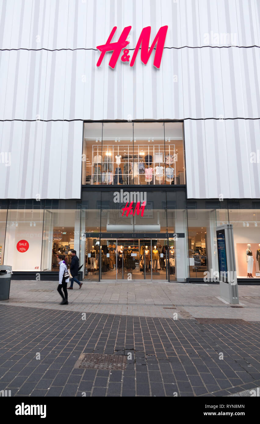 Huge new H&M store exterior on Lord St Liverpool UK Stock Photo - Alamy