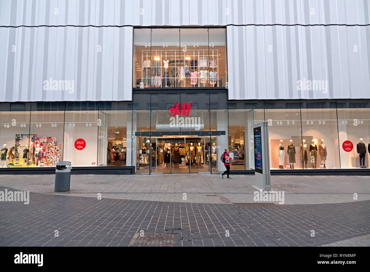 Huge new H&M store exterior on Lord St Liverpool UK Stock Photo - Alamy