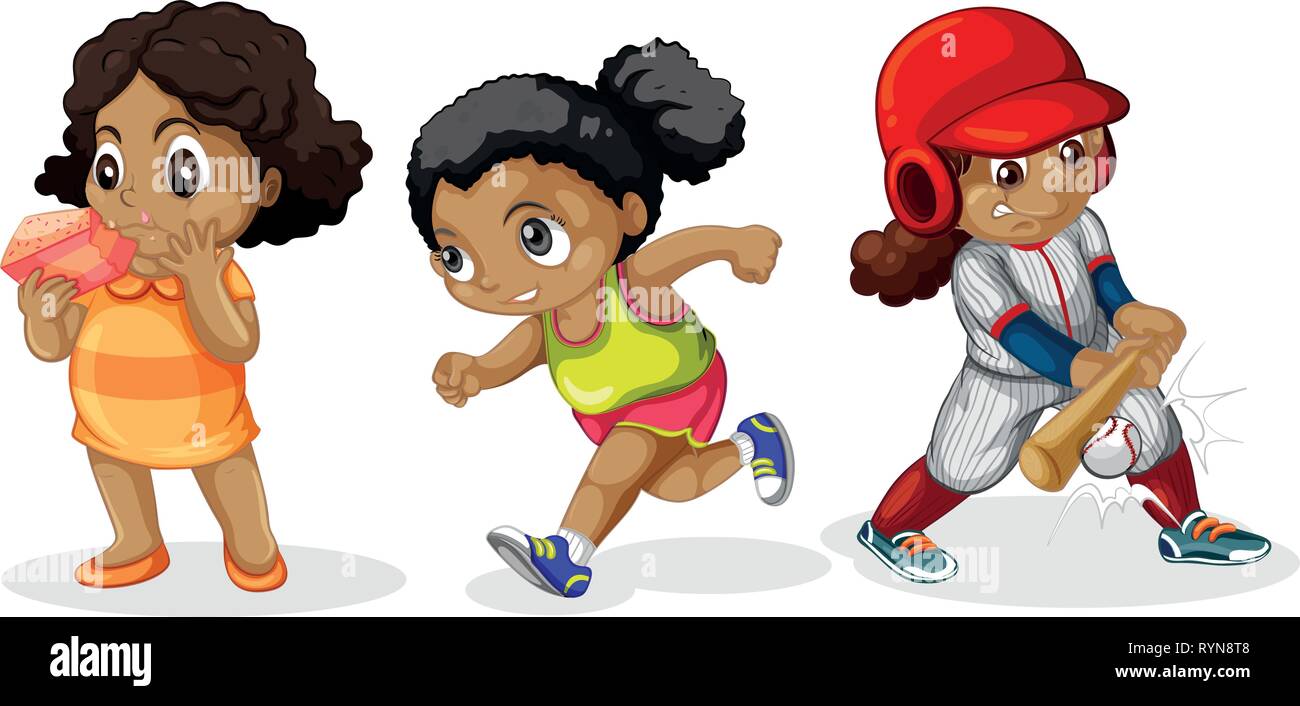 Set of female character illustration Stock Vector Image & Art - Alamy