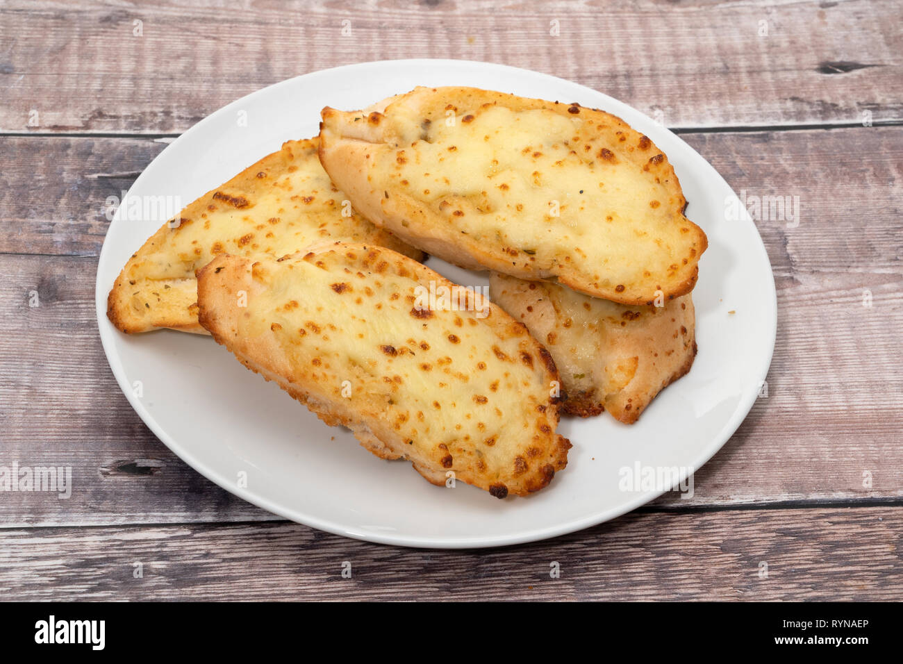 Garlic bread slices with cheese Stock Photo Alamy