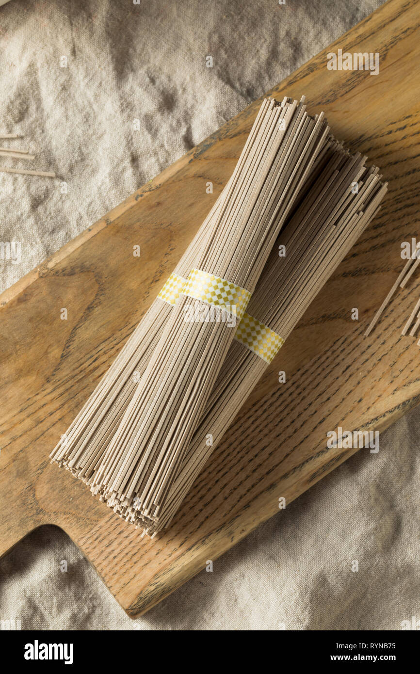 Dried Organic Buckwheat Soba Noodles Ready to Cook Stock Photo Alamy