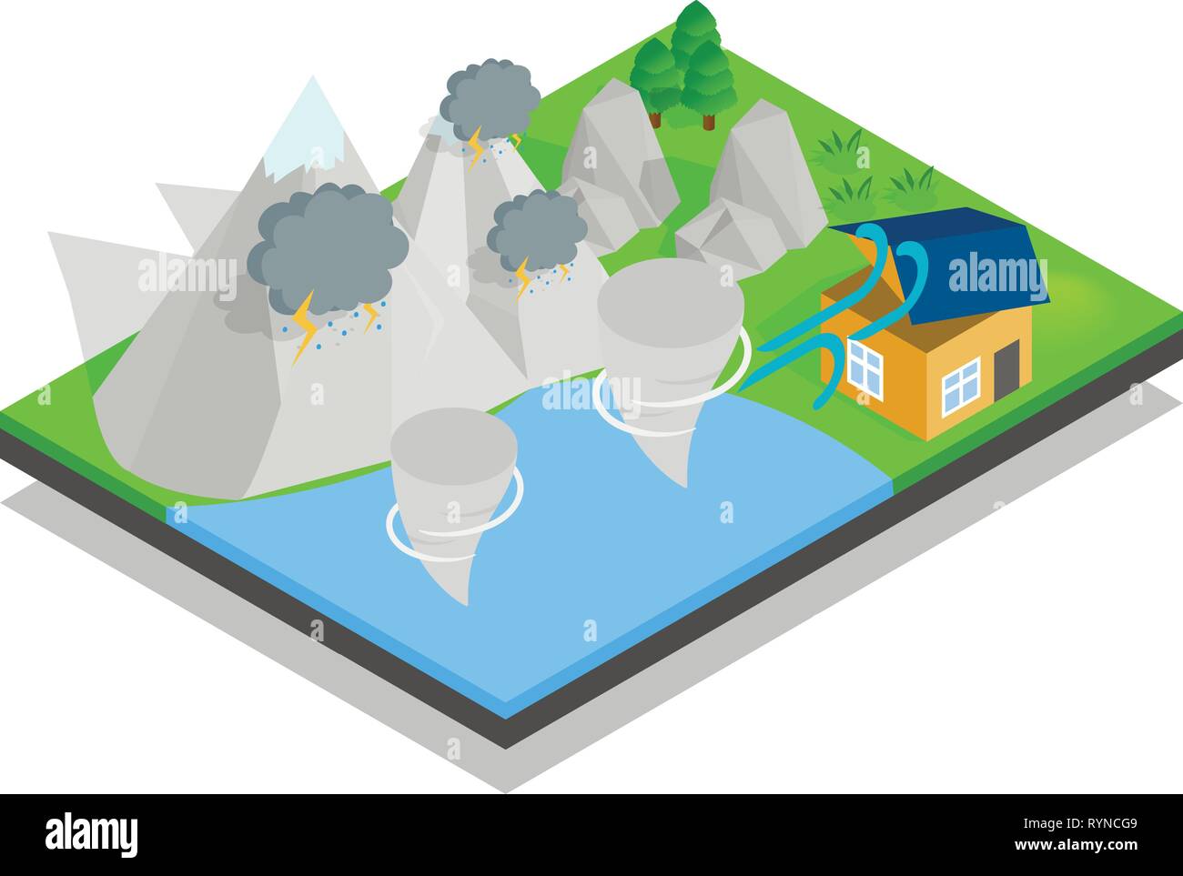 Hurricane concept banner, isometric style Stock Vector Image & Art - Alamy