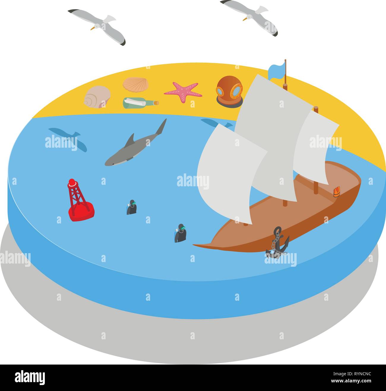 Free navigation concept banner, isometric style Stock Vector Image ...
