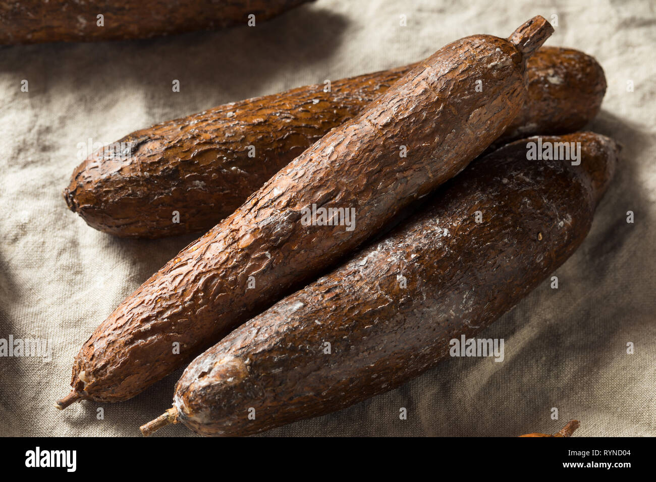 Raw Brown Organic Yucca Root Ready to Use Stock Photo Alamy