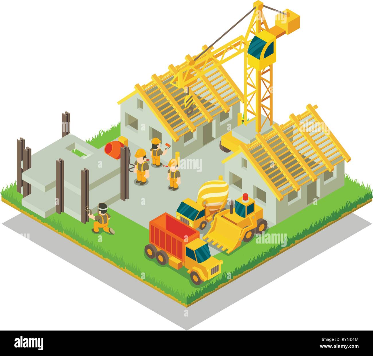 Township concept banner, isometric style Stock Vector Image & Art - Alamy