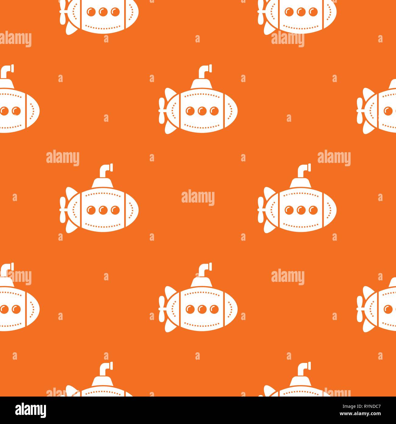 Big bathyscaphe pattern vector orange Stock Vector