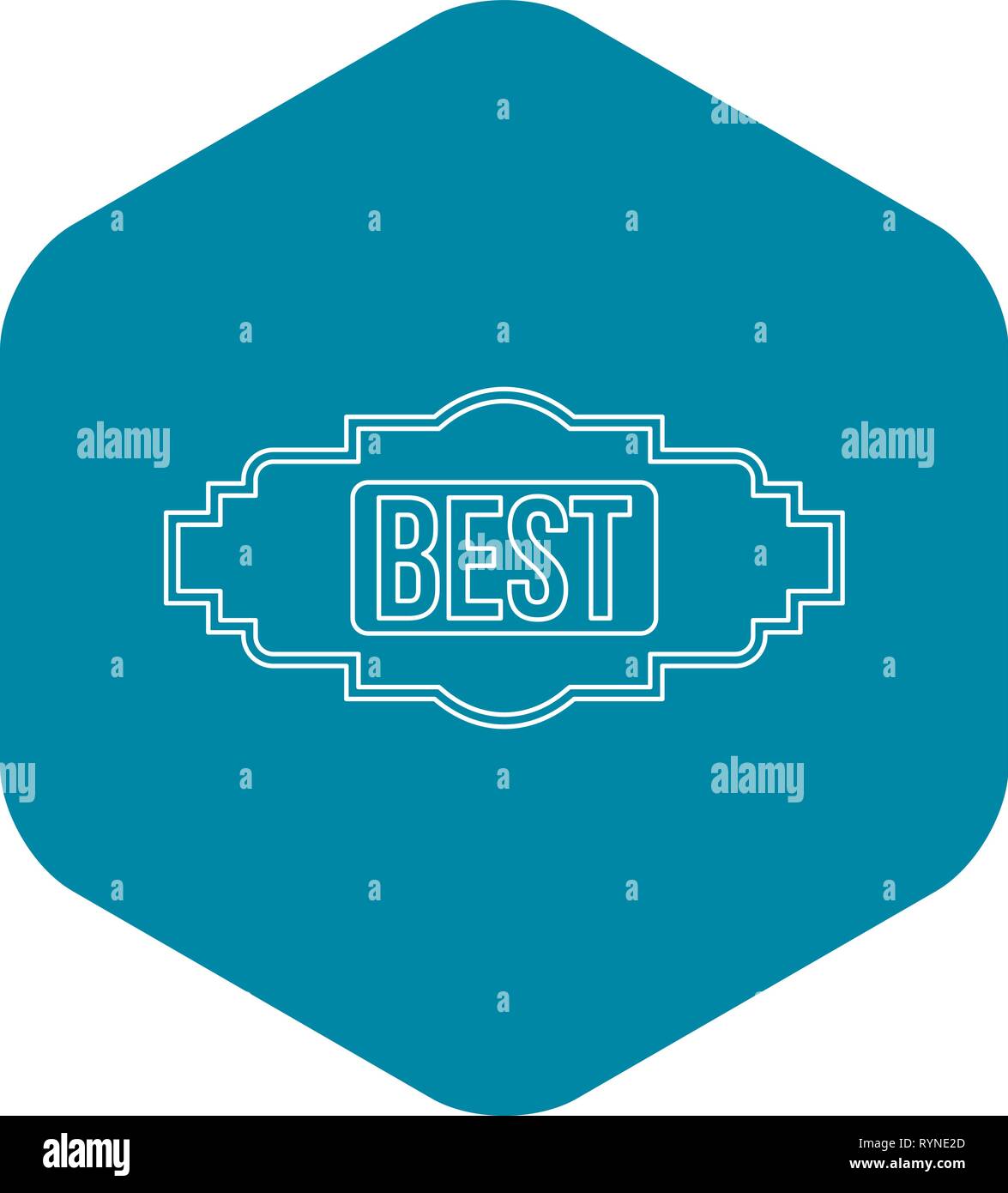 Best label icon, outline style Stock Vector Image & Art - Alamy