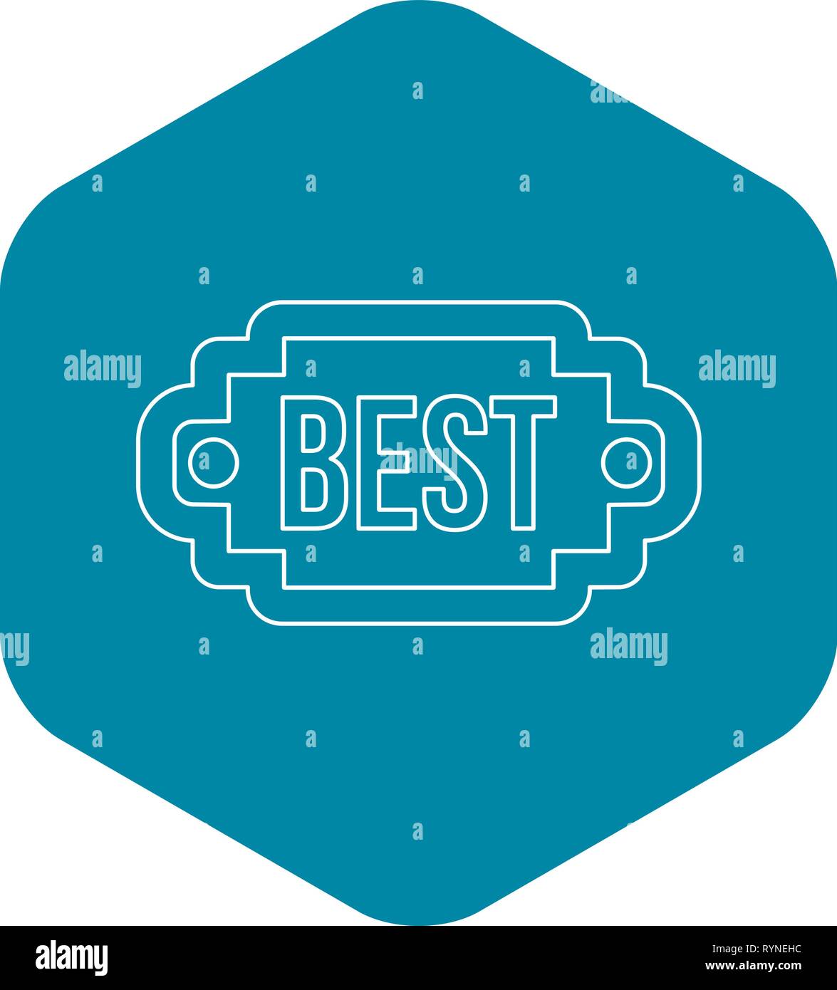 Best label icon, outline style Stock Vector Image & Art - Alamy