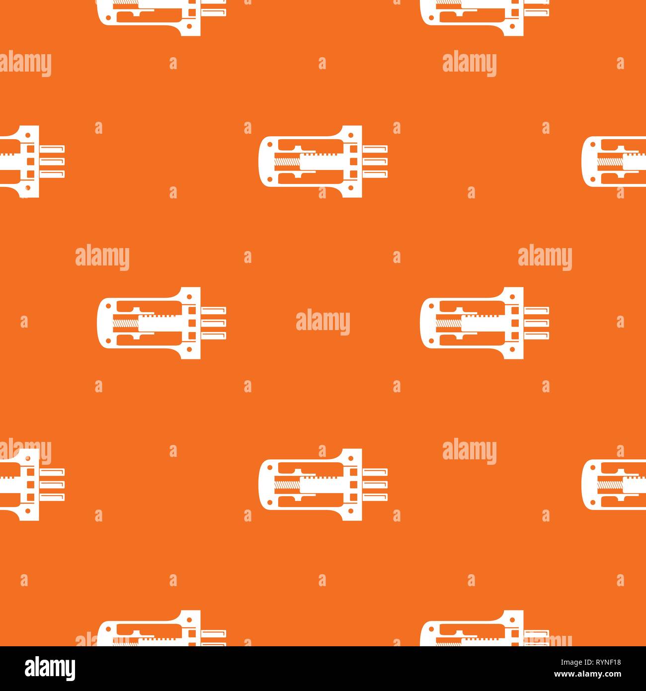 Door lock in section pattern vector orange Stock Vector