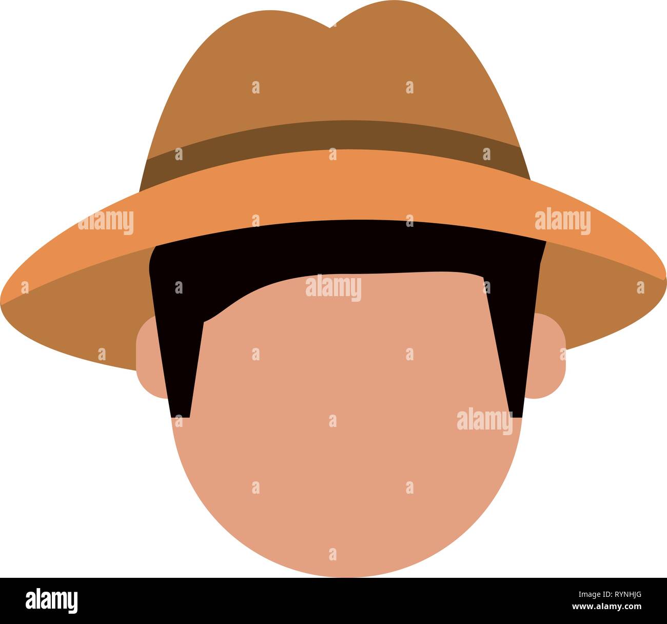 Man with hat faceless avatar Stock Vector Image & Art - Alamy
