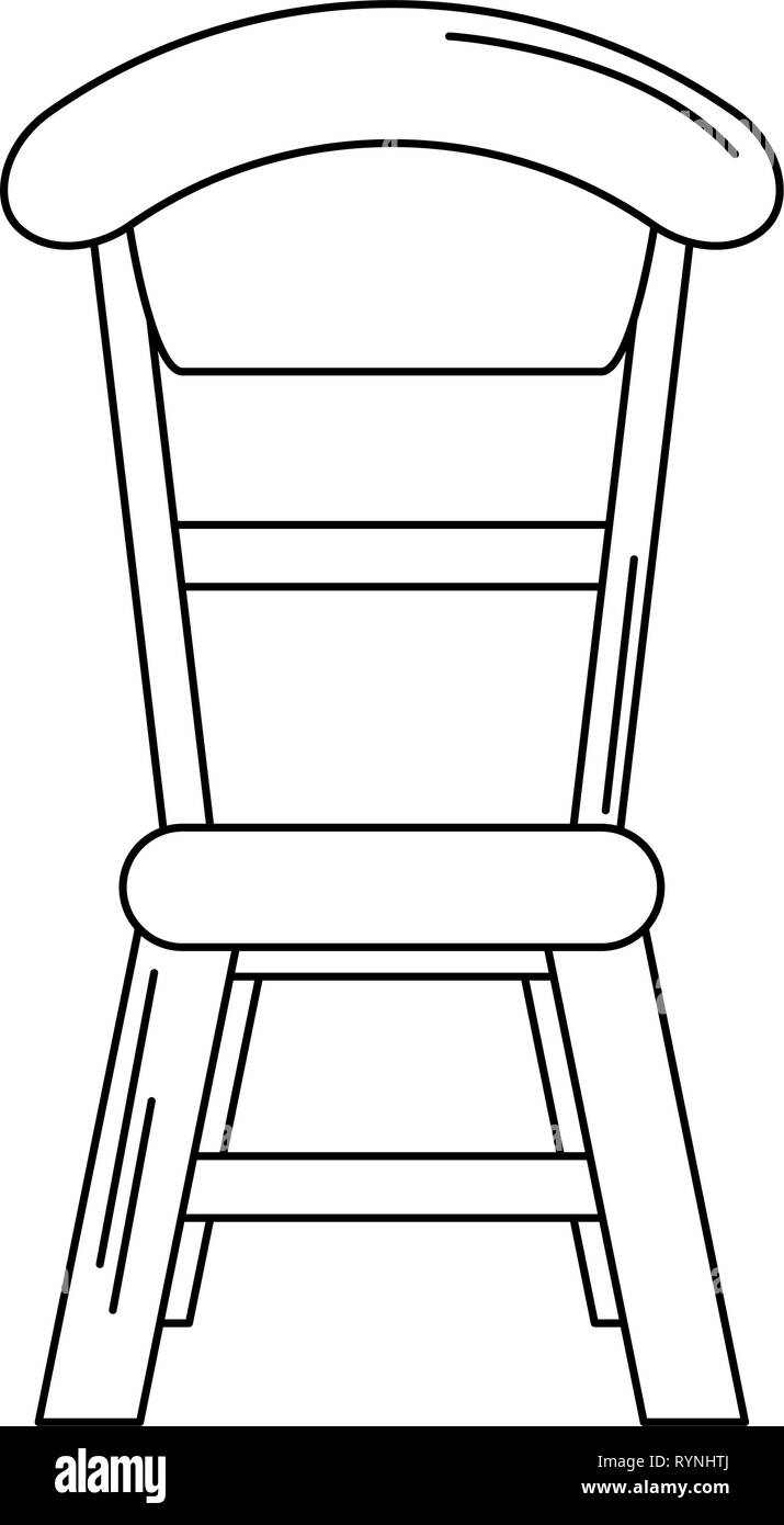 wooden chair dinning room isolated in black and white Stock Vector ...